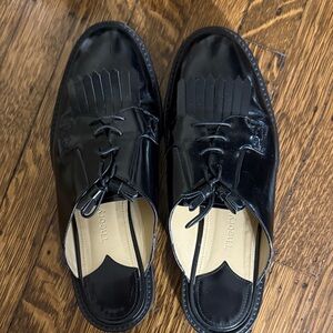 Theory Glossy Black Men's Oxfords